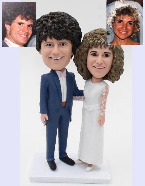 Custom Cake topper made from old photos 50th Golden Anniversary